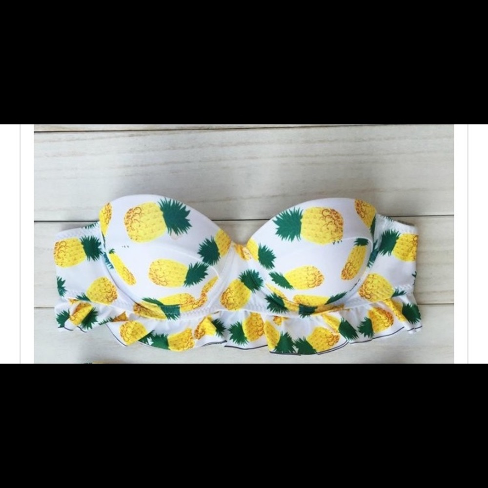 Pineapple print bikini top